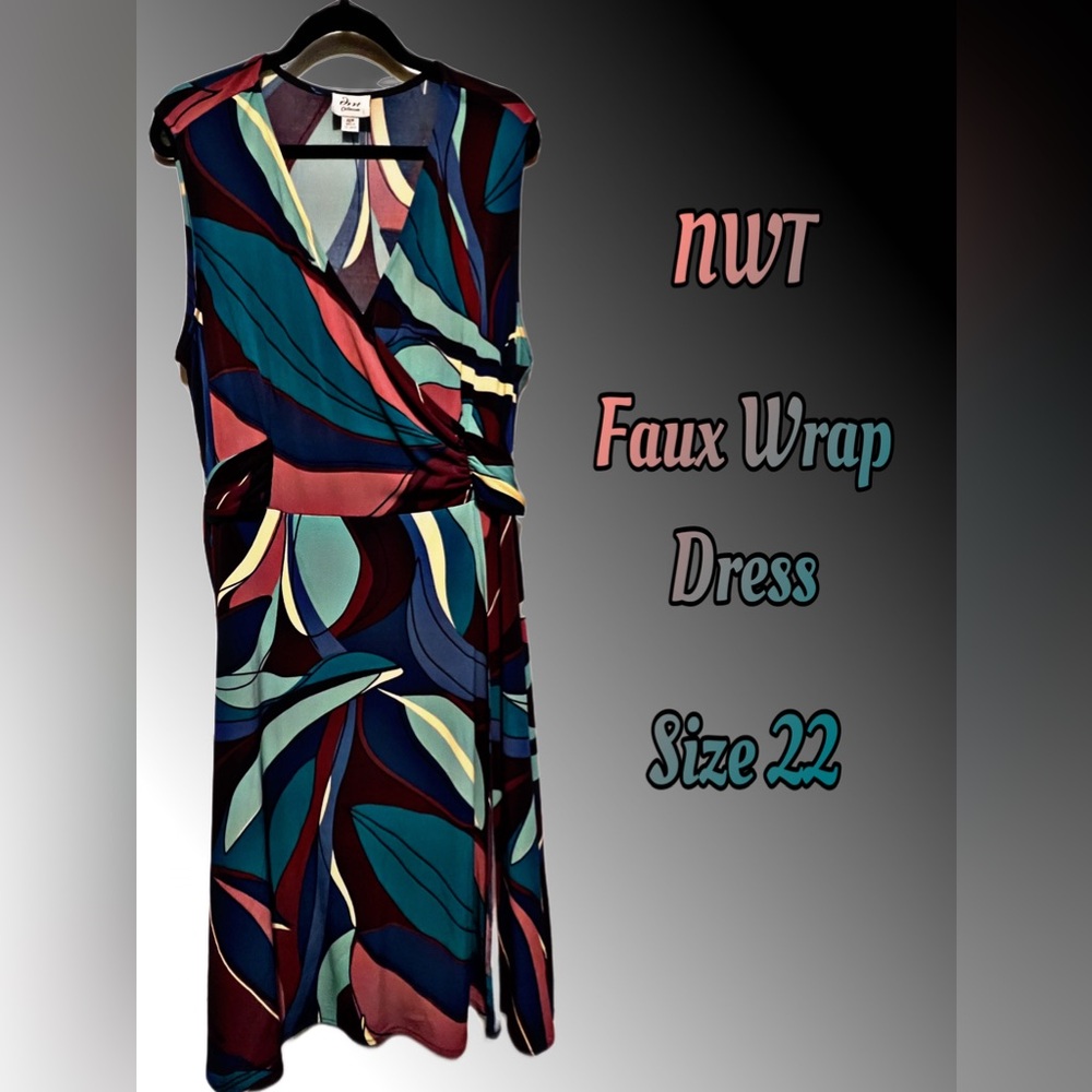 NWT size 22W faux wrap dress